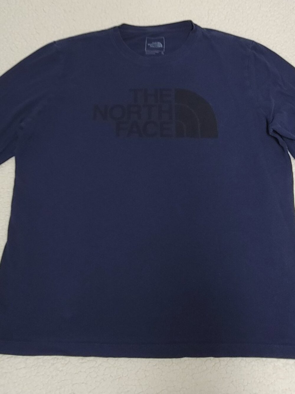 The North Face Shirt Womens XL Blue Long Sleeve Graphic Tee Cotton Casual